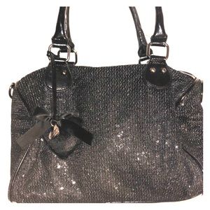 Betsy Johnson Sparkly Mesh Black Bag!